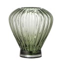 vase verre classique vert strie bloomingville reeve