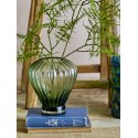 vase verre classique vert strie bloomingville reeve