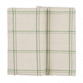 nappe carree coton style retro carreaux vert ib laursen