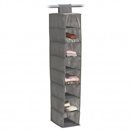 etagere de rangement en tissu a suspendre 8 casiers zeller 14614