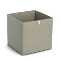 panier cubique rangement textile vert kaki zeller