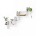 etagere murale design modulable graphique acier blanc umbra montage