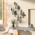 etagere murale design modulable graphique acier blanc umbra montage
