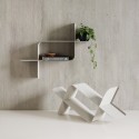 etagere murale design modulable graphique acier blanc umbra montage
