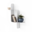 etagere murale design modulable graphique acier blanc umbra montage