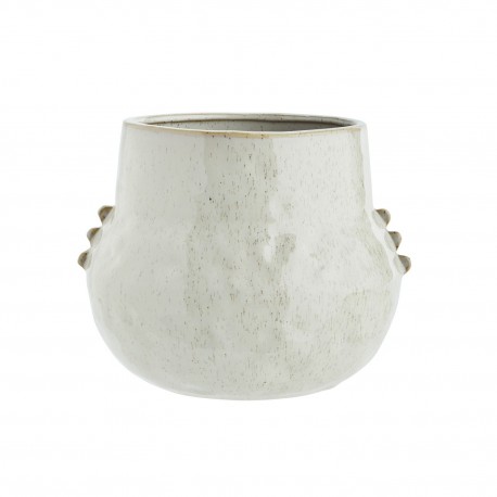 cache pot elegant gres emaille blanc ecru madam stoltz