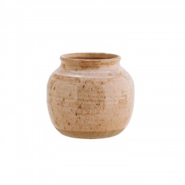 cache pot rustique artisanal gres rose madam stoltz