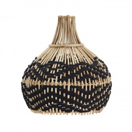 abat jour de suspension artisanal bambou corde coton madam stoltz