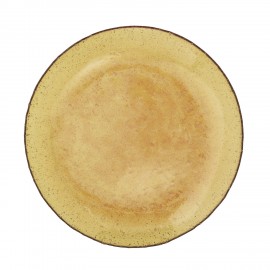 assiette en verre bulle orange ambre madam stoltz