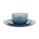 assiette verre bulle bleu madam stoltz