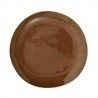 assiette plate artisanale gres marron madam stoltz