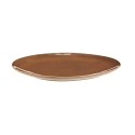 assiette plate artisanale gres marron madam stoltz