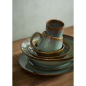Assiette plate artisanale gres vert madam stoltz