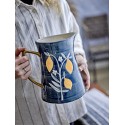 carafe gres peint bleu citrons bloomingville feriha