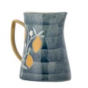 carafe gres peint bleu citrons bloomingville feriha