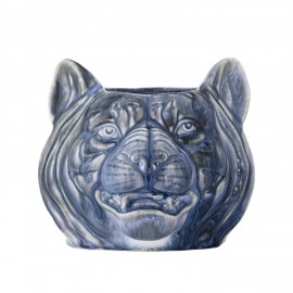 cache pot gres bleu tete de bete animal bloomingville abner