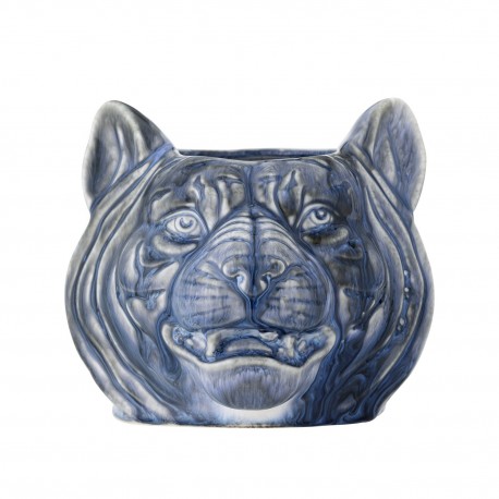 cache pot gres bleu tete de bete animal bloomingville abner