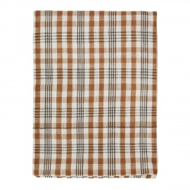 nappe a carreaux coton orange madams stoltz