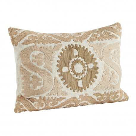 housse de coussin brode coton madam stoltz