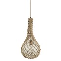 lampe suspension corde filet jute et globe verre madam stoltz