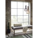 lampe suspension corde filet jute et globe verre madam stoltz