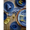 assiette gres emaille texture bleu bloomingville elanor set de 3