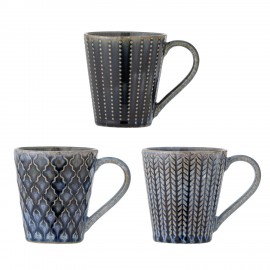 Mug grès emaillé texturé Bloomingville Elanor set de 3