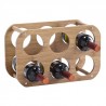 Regalaufbewahrung 6 Flaschen Holz Bambus Zeller