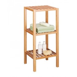 etagere salle de bains 3 etages bois bambou zeller 13574