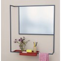 miroir design avec tablette metal noir presse citron romi
