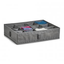 Organiseur dressing 12 compartiments en tissu gris pliable