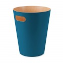 Poubelle en bois Umbra Woodrow bleu canard 