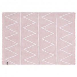Tapis rose coton lavable en machine Lorena Canals Hippy 120 x 160 cm