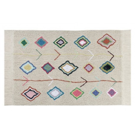tapis lavable beige motifs lorena canals kaarol 140 x 200 cm 