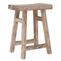 Tabouret bois de teck recyclé style campagne brut artisanal HK Living